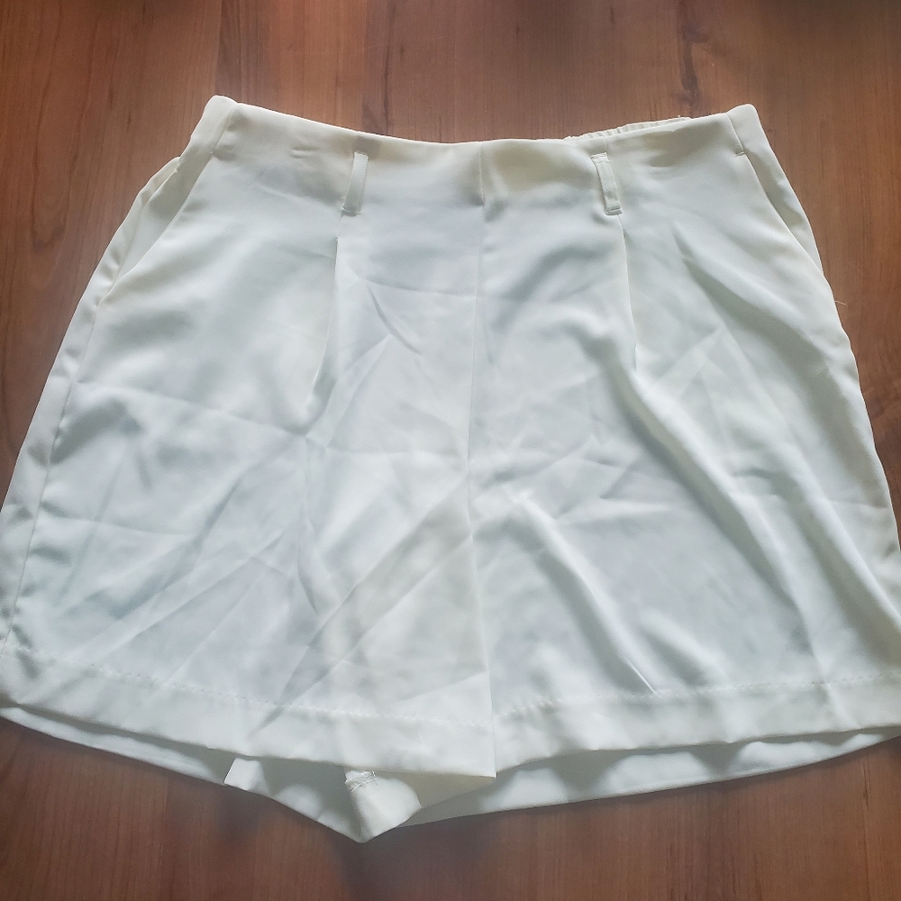 Cream Colour Dressy Flowy Shorts
